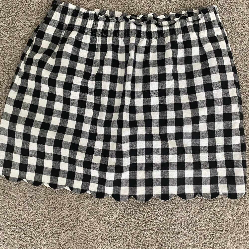Black and White Checkered Skirt